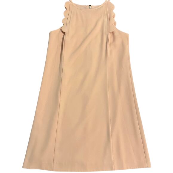 Ann Taylor Dresses & Skirts - Ann Taylor Scalloped Neck Shift Dress Blush Pink Sleeveless Size 6 Elegant